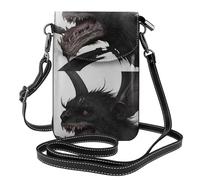YYHWHJDE Leather Crossbody Small Cell Phone Purse 7.6x4.9in Mutant Bat Pattern For Walking, Camping, Shopping, Travel, And Outdoor Use