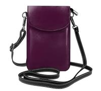 YYHWHJDE Leather Crossbody Small Cell Phone Purse 7.6x4.9in Oil Purple Pattern For Walking, Camping, Shopping, Travel, And Outdoor Use