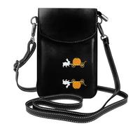 YYHWHJDE Leather Crossbody Small Cell Phone Purse 7.6x4.9in Rabbit Pulling Pumpkin Pattern For Walking, Camping, Shopping, Travel, And Outdoor Use