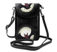 YYHWHJDE Leather Crossbody Small Cell Phone Purse 7.6x4.9in Red-Eyed Bat In The Treetops Pattern For Walking, Camping, Shopping, Travel, And Outdoor Use