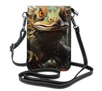 YYHWHJDE Leather Crossbody Small Cell Phone Purse 7.6x4.9in Spiny Lizards Pattern For Walking, Camping, Shopping, Travel, And Outdoor Use