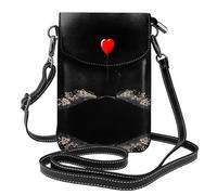 YYHWHJDE Leather Crossbody Small Cell Phone Purse 7.6x4.9in Stay With You Forever Pattern For Walking, Camping, Shopping, Travel, And Outdoor Use