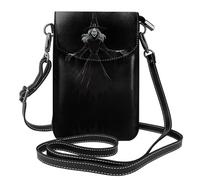 YYHWHJDE Leather Crossbody Small Cell Phone Purse 7.6x4.9in The Evil Magic Witch Pattern For Walking, Camping, Shopping, Travel, And Outdoor Use