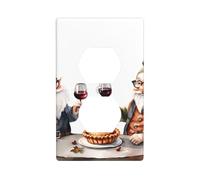 YYHWHJDE Leisure time Prints Double Socket Wall Panel Electrical Socket Cover Plate Shatter Decoration Durable 4.5x2.76in