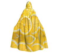 YYHWHJDE Lemon slices Pattern Halloween Adult Hooded Cloak for Party Costume Cosplay Stage Masquerade Theme Dance Comic Con
