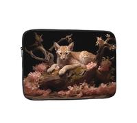 YYHWHJDE Leopard cat in a Dead Tree Picture Shockproof Portable Laptop Sleeve Case 17 inch for Men and Women Business Travel, School, and Office Daily Use