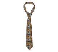 YYHWHJDE Leopard Print print Prints Men's tie classic style suit cravat suitable for holidays and work