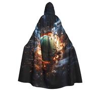 YYHWHJDE Lightning Fever Tennis Pattern Halloween Adult Hooded Cloak for various party and carnival settings