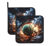 YYHWHJDE Lightning Fever Tennis Prints Square Insulated Pot Holder Set of 2 8x8 in Anti-scalding and Heat-Insulating Waterproof