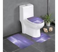 YYHWHJDE Lightning Storm Picture Anti slip floor mat three piece set bathroom carpet anti slip durable