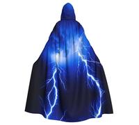 YYHWHJDE Lightning Storm Picture Halloween Adult Hooded Cloak for Role-Playing, Costumes, and Theme Parties