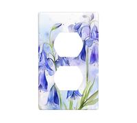 YYHWHJDE Lily of The Valley Pattern Double Socket Wall Panel Decorative for Residential and Commercial Areas 4.5x2.76in