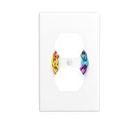 YYHWHJDE Links Pattern Double Socket Wall Panel Decorative for Residential and Commercial Areas 4.5x2.76in