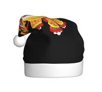 YYHWHJDE Lion dance with a long history Prints Christmas Hat for Adult quality festive accessory crafted soft, lightweight