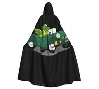 YYHWHJDE Little Alligator On The Car Pattern Halloween Adult Hooded Cape Cloak No Zipper, Comfortable For Costume Parties