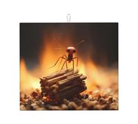 YYHWHJDE Little Ants On Matches Printed Kitchen Absorbent pad, Super Absorbent Microfiber, Oversized Anti Slip