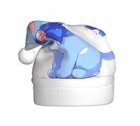 YYHWHJDE Little blue cat wearing bells Prints Christmas Hat for Adult Making It a Fun and Durable Gift for Men and Women