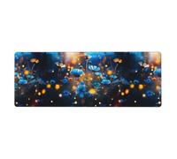 YYHWHJDE Little Blue Flowers Prints Extra Large Mouse Pad Strong Adhesion, Durable, Precise Locking Edge 12x31.5in