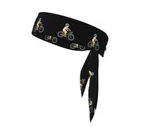 YYHWHJDE Little boy learning to bike Pattern Sports Double-Sided Headscarf Quick Drying, Moisture Wicking for Women, Girls, and Men