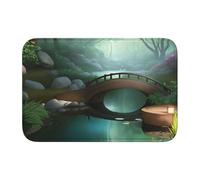 YYHWHJDE Little Bridge in The East Pattern Anti Slip and Thickened Floor mat Suitable for bathrooms, bedrooms, Washable Carpet Floor mats 16X24 in