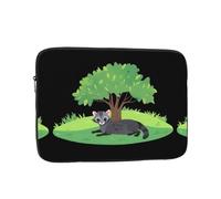 YYHWHJDE Little Civet cat Under The Green Tree Picture Shockproof Portable Laptop Sleeve Case 12 inch for Men and Women Business Travel, School, and Office Daily Use
