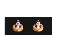 YYHWHJDE Little Cow On A Donut Picture Extra Large Mouse Pad, Computer Office Anti Slip Gaming Keyboard Thickened Version 12x31.5in