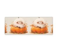YYHWHJDE Little Fat Sheep On The Pumpkin Picture Extra Large Mouse Pad, Computer Office Anti Slip Gaming Keyboard Thickened Version 12x31.5in