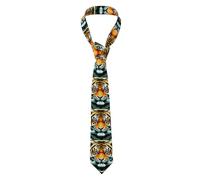 YYHWHJDE Little fat tiger head Prints Men's tie classic style suit cravat suitable for holidays and work