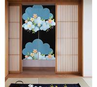 YYHWHJDE Little flowers on the clouds Prints Curtain two Pieces Spliced 34x56in Fabric curtains, room dividers for Hanging Between Rooms, at Doorways