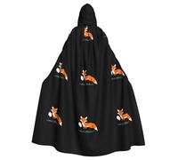 YYHWHJDE Little Fox Stealing Eggs Pattern Halloween Adult Hooded Cape Cloak For Role-Playing, Stage Costumes, Parties Easy Care