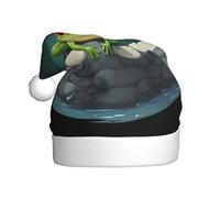 YYHWHJDE Little frog at the bottom of the well Pattern Christmas Hat for Adult Soft and Fluffy, Ideal for Long-Term Use