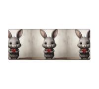 YYHWHJDE Little Gray Rabbit Holding a Heart Prints Extra Large Mouse pad Mousepad Computer Office Gaming Keyboard Thickened Version 12x31.5in