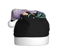 YYHWHJDE Little hedgehog in lavender Prints Christmas Hat for Adult Making It a Fun and Durable Gift for Men and Women