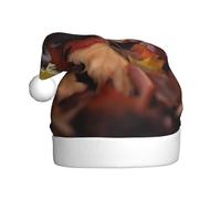 YYHWHJDE Little hedgehog on fallen leaves Prints Christmas Hat for Adult Making It a Fun and Durable Gift for Men and Women