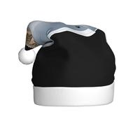 YYHWHJDE Little hedgehog on the back of a whale Picture Christmas Hat for Adult Soft, Lightweight, and Fluffy Design for Men and Women