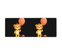 YYHWHJDE Little Lion Holding A Big Balloon Picture Extra Large Mouse Pad, Computer Office Anti Slip Gaming Keyboard Thickened Version 12x31.5in