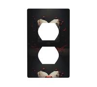 YYHWHJDE Little Love on The Letter Picture Double Socket Wall Panel Decorative is Durable and Suitable for Socket Light Switch Accessories 4.5x2.76in