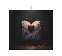 YYHWHJDE Little Love On The Letter Printed Kitchen Absorbent pad, Super Absorbent Microfiber, Oversized Anti Slip
