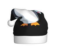 YYHWHJDE Little penguin learning to walk Prints Christmas Hat for Adult Soft, lightweight Holiday party use