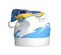 YYHWHJDE Little penguin on a sled Picture Christmas Hat for Adult Soft, Lightweight, and Fluffy Design for Men and Women