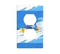 YYHWHJDE Little Penguin on a sled Prints Double Socket Wall Panel Electrical Socket Cover Plate Shatter Decoration Durable 4.5x2.76in