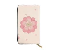 YYHWHJDE Little Pink Cherry Blossoms Printing Quality Leather Long Clutch Wallet Designed for Fashion Girls and Women Stylish 7.48 x 4.13 in