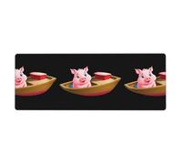 YYHWHJDE Little Pink Pig on a Boat Prints Extra Large Mouse pad Mousepad Computer Office Gaming Keyboard Thickened Version 12x31.5in