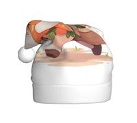 YYHWHJDE Little rabbit carrying carrots Prints Christmas Hat for Adult Making It a Fun and Durable Gift for Men and Women