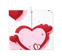 YYHWHJDE Little Red Heart Printing Kitchen Absorbent pad, Super Absorbent Microfiber, Oversized Anti Slip
