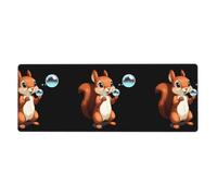 YYHWHJDE Little Squirrel Playing with Bubbles Prints Extra Large Mouse pad Mousepad 12x31.5in for Desktop Computers, laptops, Personal Computers