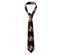 YYHWHJDE Little squirrel stealing pine cones Pattern Men's Necktie for Business, Daily Wear, Work, Birthdays, Weddings, Parties, Banquets Easy Care 57X3.1 In
