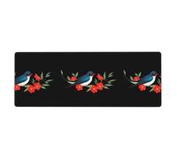 YYHWHJDE Little Swallow in Red Flower Prints Extra Large Mouse pad Mousepad Computer Office Gaming Keyboard Thickened Version 12x31.5in