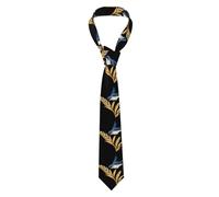 YYHWHJDE Little swallow pecking wheat ears Prints Men's Necktie Soft & Comfortable, Non-Deforming, Fade-Resistant, Durable (57X3.1 inch)