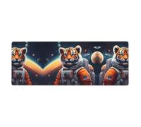 YYHWHJDE Little Tiger In Space Picture Extra Large Mouse Pad, Computer Office Anti Slip Gaming Keyboard Thickened Version 12x31.5in